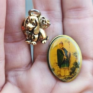 Olit USA Dog Angel & Pope/Priest/Saint Lapel  Pins